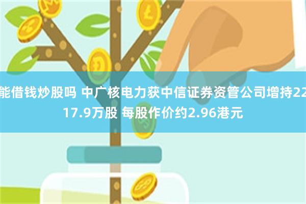 能借钱炒股吗 中广核电力获中信证券资管公司增持2217.9万股 每股作价约2.96港元
