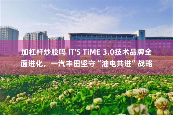加杠杆炒股吗 IT'S TiME 3.0技术品牌全面进化，一汽丰田坚守“油电共进”战略