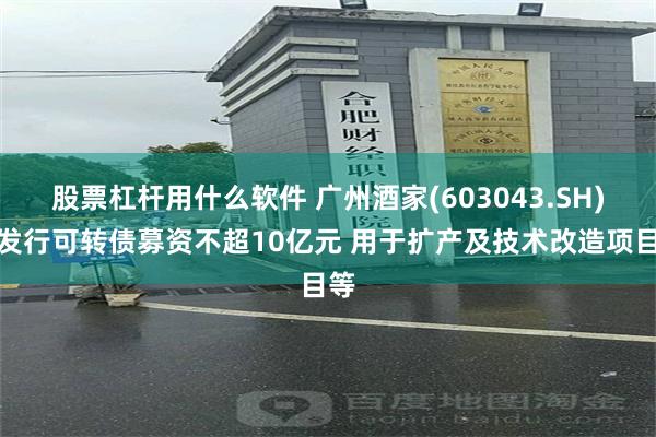 股票杠杆用什么软件 广州酒家(603043.SH)拟发行可转债募资不超10亿元 用于扩产及技术改造项目等