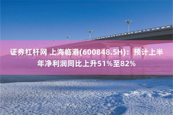 证券杠杆网 上海临港(600848.SH):预计上半年净利润同比上升51%至82%
