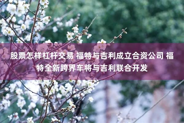 股票怎样杠杆交易 福特与吉利成立合资公司 福特全新跨界车将与吉利联合开发